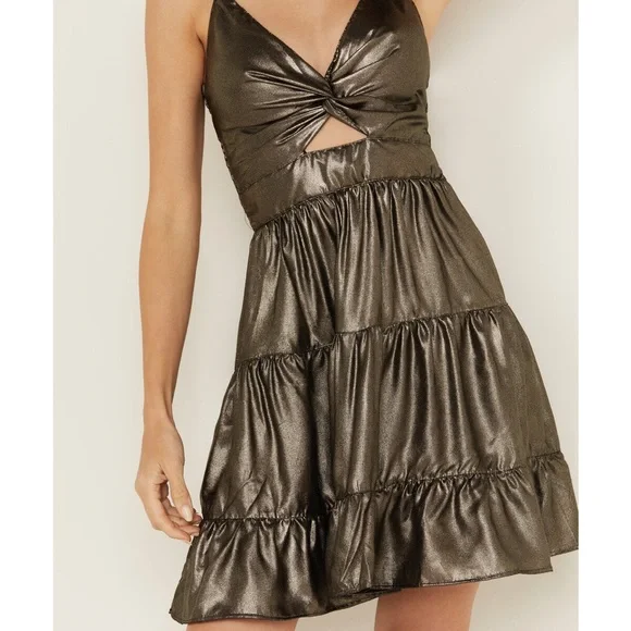 Angie Knot Front Mini Dress – NWT – Size L - Picture 2 of 11